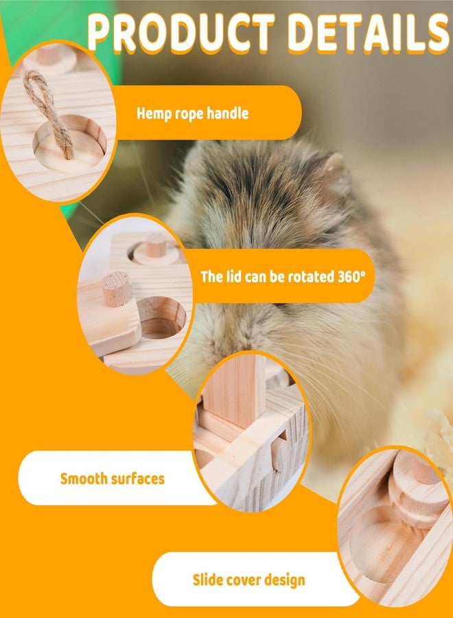 VolksRose Guinea Pig Foraging Toys, 6 in 1 Hamster Enrichment Toys for Boredom, Small Animal Cage Accessories for Rat, Chinchilla, Gerbil, Syrian, Rabbit, Bunny (A) - Image 3